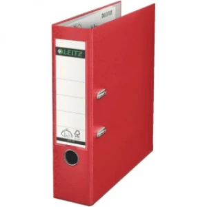 Image of Leitz 1010 A4 Plastic Lever Arch File 80mm - Red