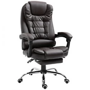 Image of HOMCOM Office Chair Brown PU, Sponge 921-084CF