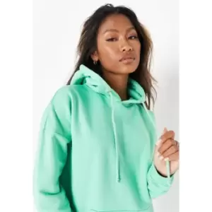 Image of Missguided Brushed Hoodie - Green