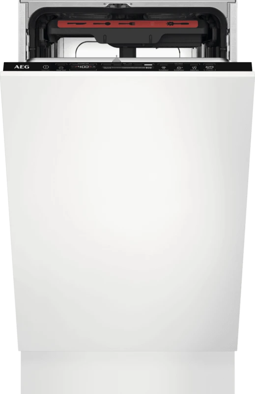 Image of AEG 7000 Glasscare FSE74507Z Fully Integrated Slimline Dishwasher - Black Control Panel with Sliding Door Hinge Kit - C Rated