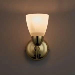 Image of Virgo Brass Effect Single Wall Light
