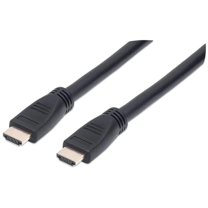 Image of Manhattan Manhattan HDMI Cable with Ethernet (CL3 rated suitable for In-Wall use) 4K@60Hz (Premium High Speed) 10m Male to Male Black 4K Ultra HD x 2k