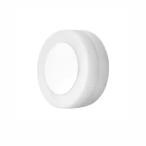 Image of Netlighting Merano Concord Round Outdoor Modern Wall Lamp Sandy White Aluminium