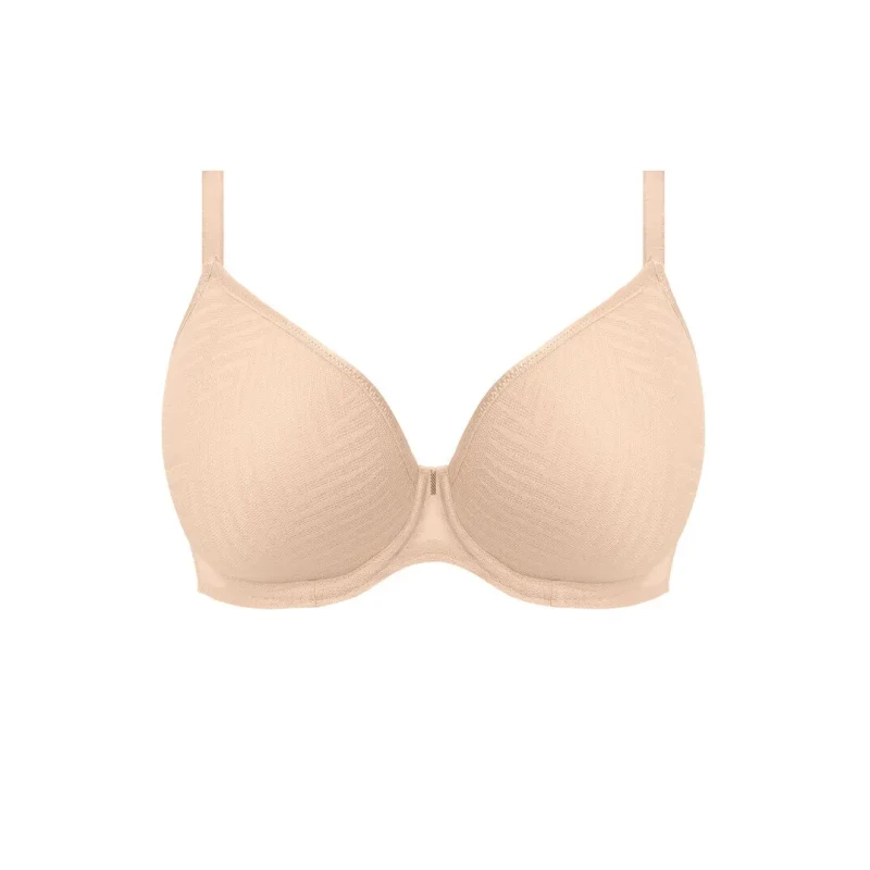 Image of Freya Womens plunge t-shirt underwired molded bra Freya Tailored Beige Female 75I