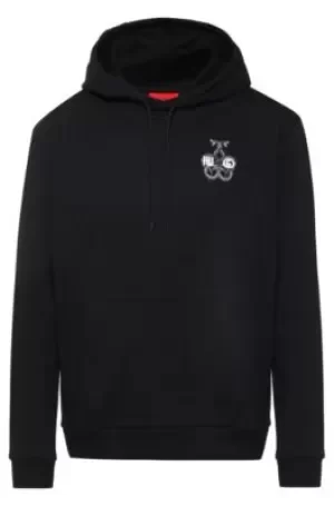 Image of Hugo Boss Derpiente Pullover Hoodie Black Size M Men