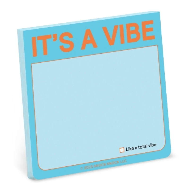 Image of Knock Knock It's a Vibe Sticky Note Other printed item