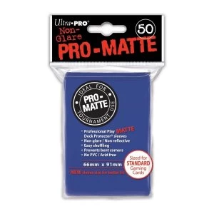 Image of Ultra Pro Matte Blue 50 Sleeves - 12 Packs
