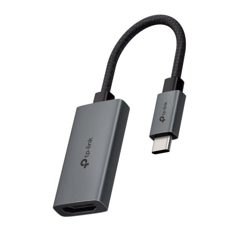 Image of TP Link (UA520C) USB-C Male to HDMI Female Cable Ultra-HD 4K Aluminium 10cm Braided Cable UA520C