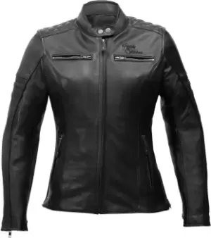 Image of Rusty Stitches Joyce Ladies Motorcycle Leather Jacket, black, Size 40 for Women, black, Size 40 for Women