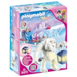 Image of Playmobil Magic Yeti with Sleigh with Luminous Lantern (9473)
