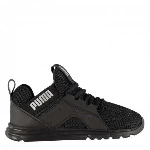Image of Puma Enzo Weave Infant Boys Trainers - Black/Silver