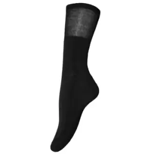 Image of Mens Cushioned Sole Non-Elastic Comfort Socks (3 Pairs) (6-11 UK) (Black)