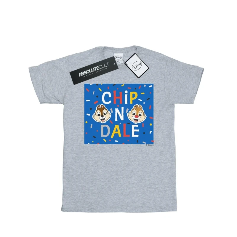 Image of Disney Men Chip N Dale Blue Frame T-Shirt in Grey Size: Small Grey S Male 5059114356843