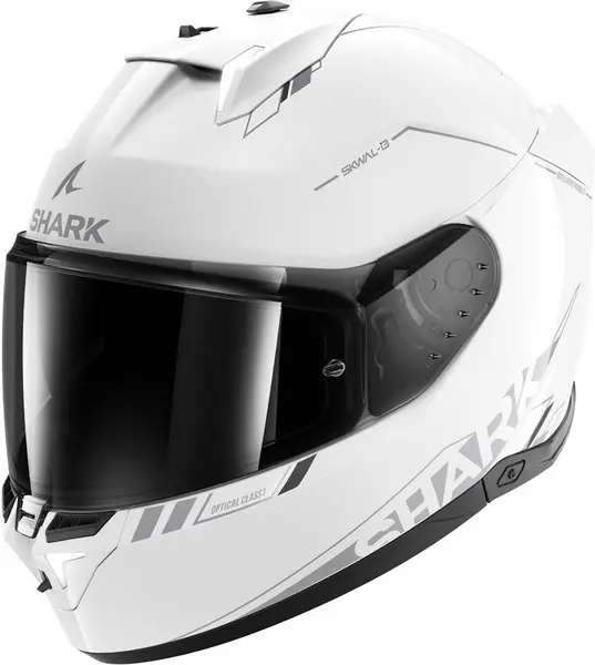 Image of Shark SKWAL i3 Blank SP White Silver Anthracite WSA Full Face Helmet XL