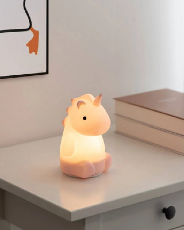 Image of EGLO Eglo Castellino, Unicorn Night Light / Table Lamp for Kids in Pale Pink Pale Pink One Size Unisex 9002759759469