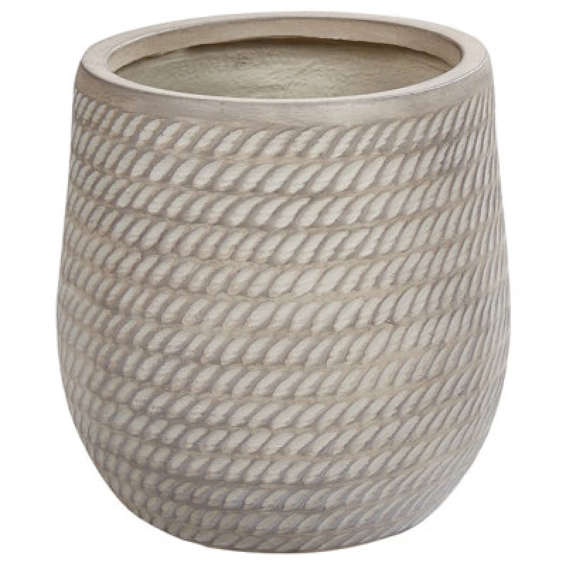 Image of Beliani Outdoor Plant Pot 27cm Taupe Livadia