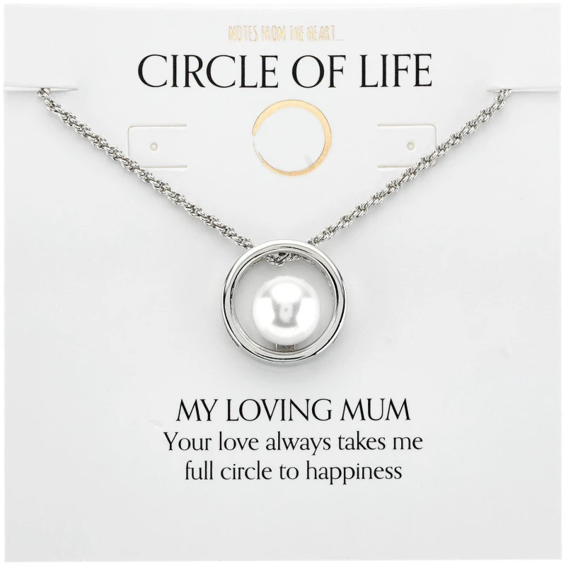Image of Notes From The Heart NFTH LOV MUM CIRCLE OF LIFE Silver unisex One Size