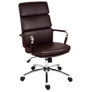 Image of Teknik Deco Faux Leather Executive Office Chair - Brown