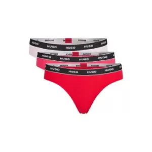 Image of Hugo 3 Pack Stripe Thong - Pink