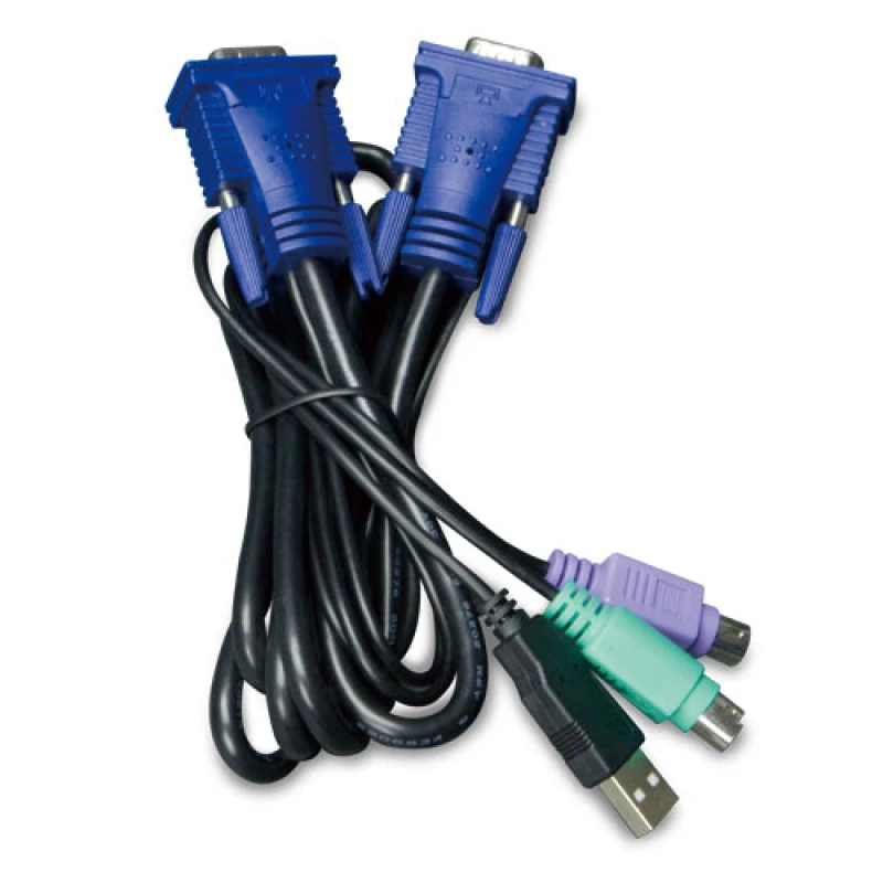 Image of PLANET KVM-KC1-3 KVM cable Black. Blue 3 m
