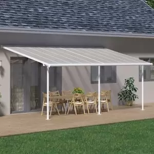 Image of Palram - Canopia Sierra White Non-Retractable Awning, (L)8.6M (H)3.05M (W)2.95M
