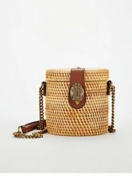 Image of Kurt Geiger London Round Bucket Crossbody Bag - Camel