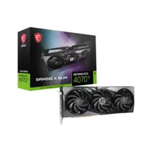 Image of MSI GEFORCE RTX 4070 TI GAMING X SLIM 12G graphics card NVIDIA 12 GB GDDR6X