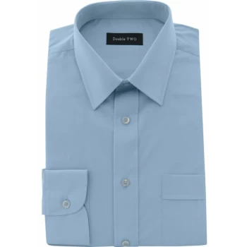 Image of Double Two - Mens 16.5IN Long Sleeve Light Blue Classic Shirt