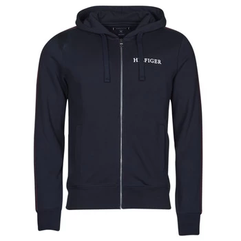 Image of Tommy Hilfiger TAPED HILFIGER ZIP THRU HOODIE mens Sweatshirt in Blue - Sizes XXL,S,M,L,XL,XS,3XL