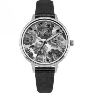 Image of Ladies Cath Kidston Charcoal Peony Blossom Watch