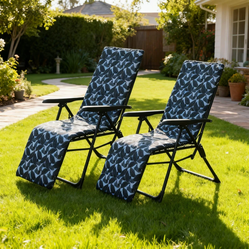 Image of Linea Linea Comfy 2pc Recli 63 Palm Print Blk unisex One Size