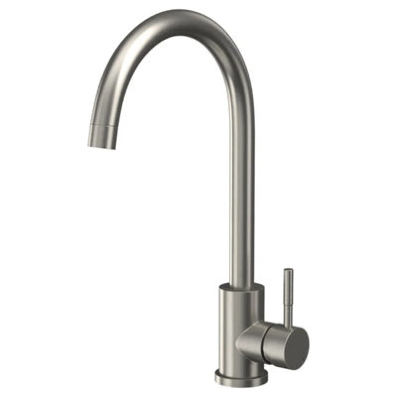 Image of Scudo Manhattan Brushed Stainless Steel Kitchen Mixer Tap T42