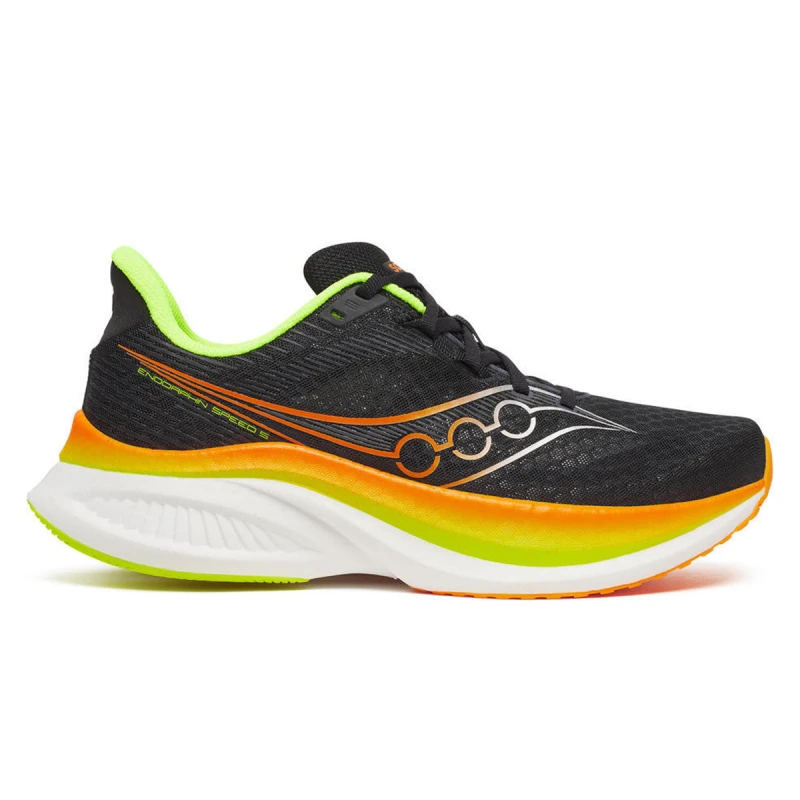 Image of Saucony Endorphin Speed 5 Black Orange AW25, Size 46,5 - EUR