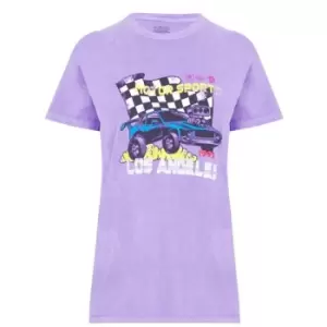 Image of Daisy Street Motor Sport Tee - Purple