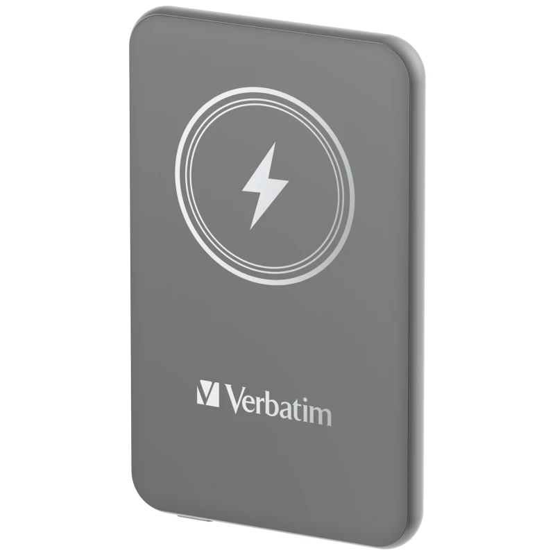 Image of Verbatim Verbatim Charge 'n' Go Magnetic Wireless Power Bank 5000mAh Grey 32244