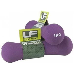 Image of UFE Bone Dumbbells Neoprene Covered 1.0KG Purple (Pair)