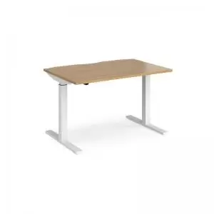 Image of Elev8 Mono straight sit-stand desk 1200mm x 800mm - white frame and