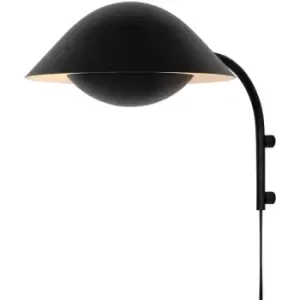 Image of Nordlux Lighting - Nordlux Freya Dome Wall Lamp Black E14