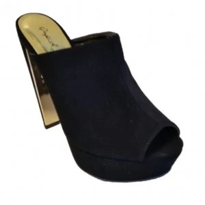 Image of Qupid Darcia platform mule Black