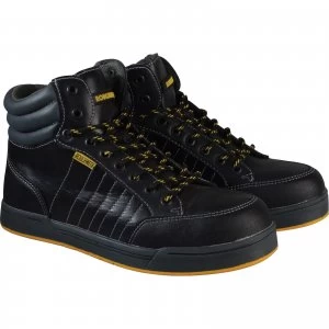 Image of Roughneck Mens Raptor Hi Top Safety Trainers Black Size 11