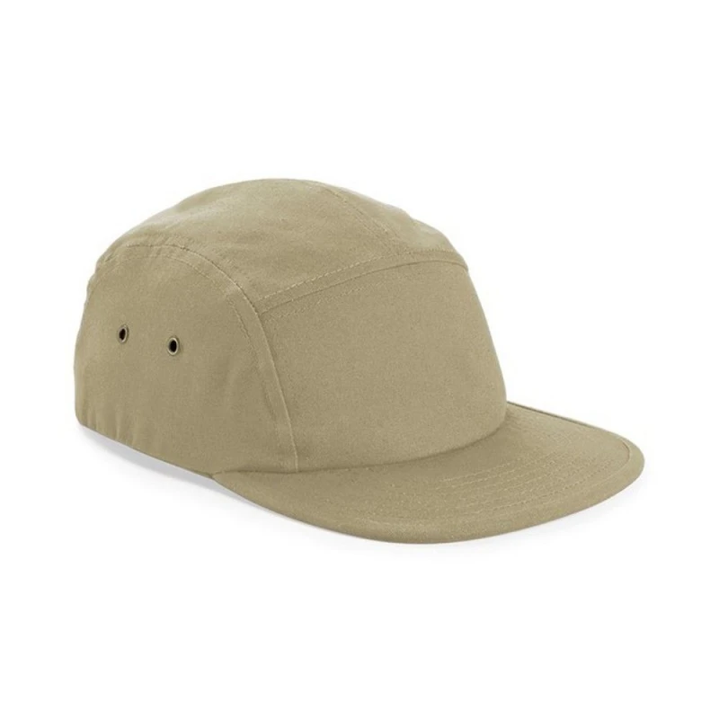 Image of Beechfield Beechfield Men 5 Panel Canvas Cap in Light Brown Light Brown One Size Male 5063300883099