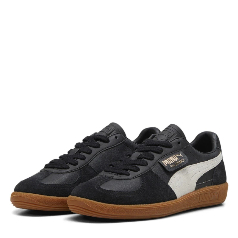 Image of Puma Palermo Lth Black Grey F03 39