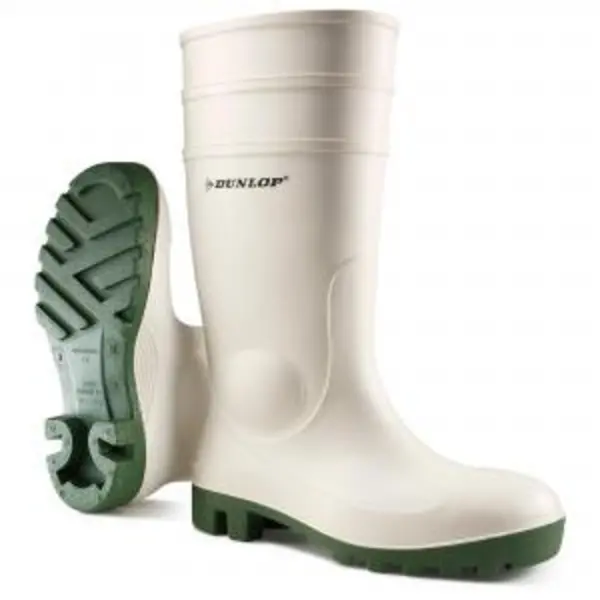 Image of Dunlop Protomastor Steel Toe Cap PVC Safety Wellington Boot White 13 BESW171BV13