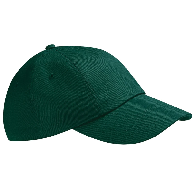 Image of Beechfield Beechfield Low Profile Heavy Cotton Drill Cap Headwear Pack of 2 in Bottle Green Bottle Green One Size Unisex 5059269089108