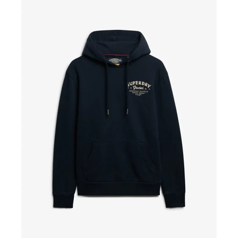 Image of Superdry Hooded sweatshirt Superdry Lo-Fi Dockside Bleu Male L