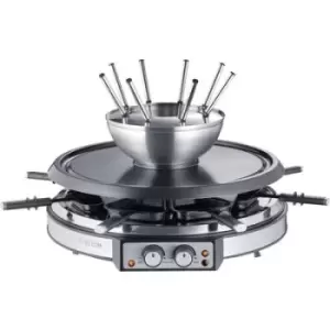 Image of Severin RG 2348 Raclette 8 fondue forks, 8 pannikins Stainless steel, Black