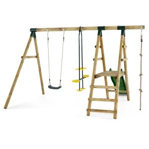 Image of Plum Meerkat Wooden Swing Set