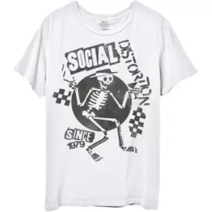 Image of Social Distortion - Speakeasy Checkerboard Unisex XX-Large T-Shirt - White