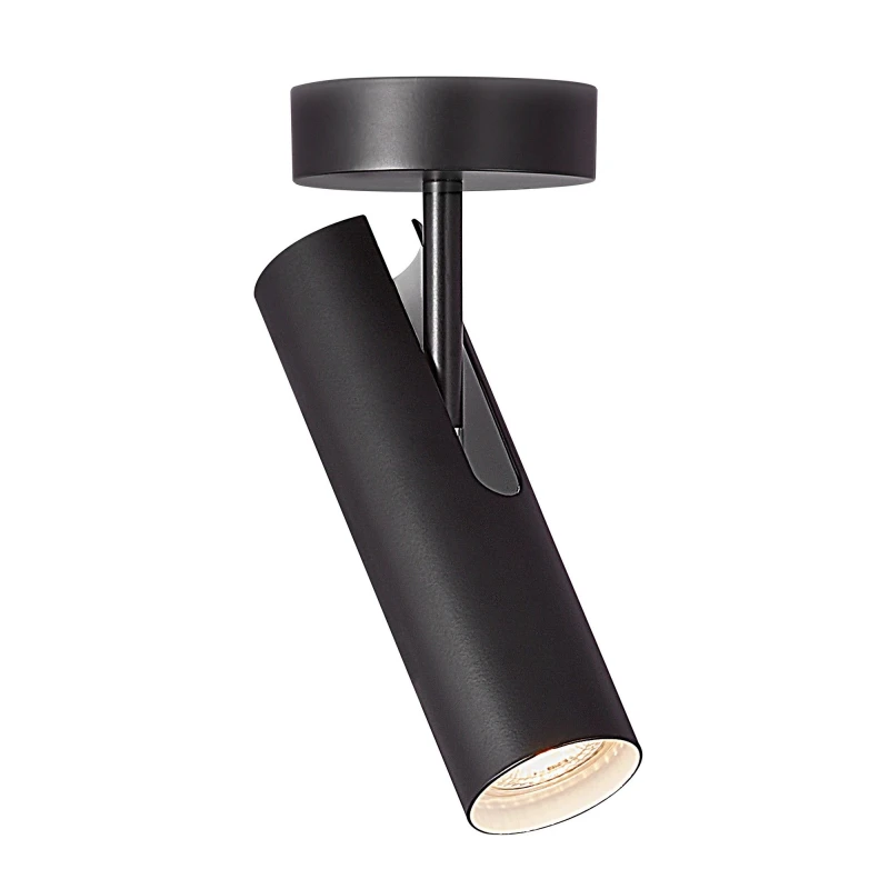 Image of Nordlux Modern Indoor Ceiling Light Black Metal GU10 Adjustable Head - Mains Powered, IP20 Black Unisex
