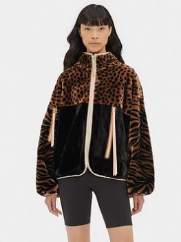 Image of UGG Marlene Sherpa Animalia Jacket - Butterscotch, Butterscotch, Size S, Women